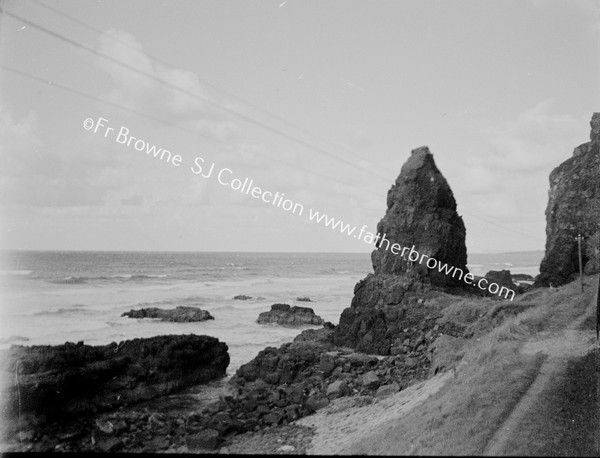 SEA STACK FROM TRAIN